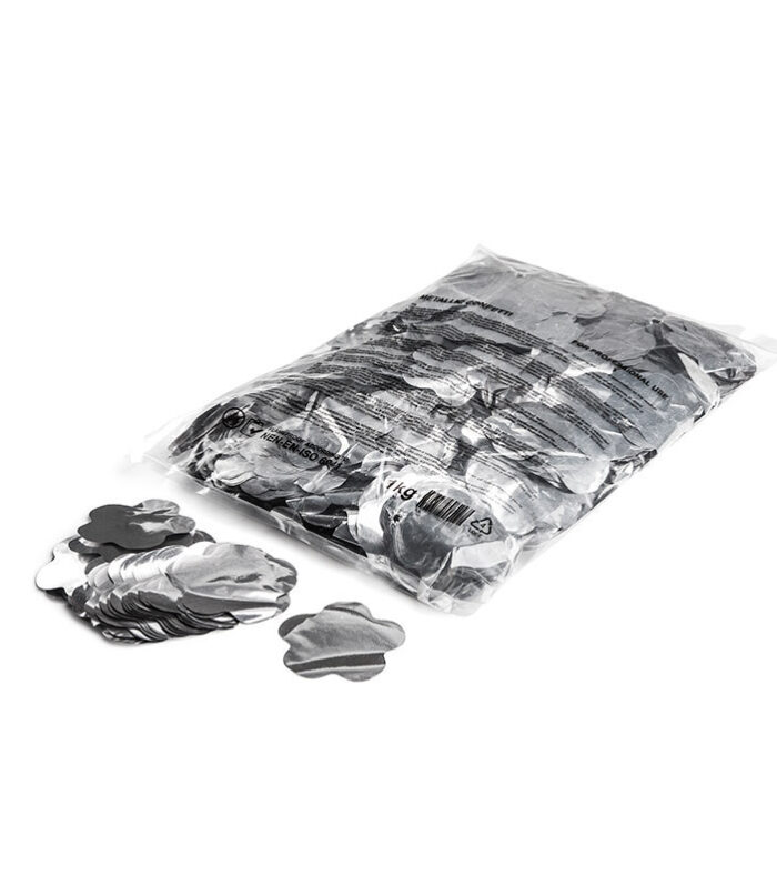 TCM FX - Metallic Konfetti Virág Ø 55mm - Silver - 1 kg